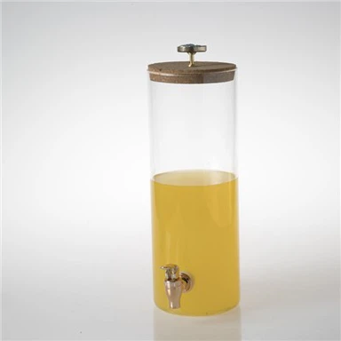 Distribuitor de băuturi din sticlă cu suc transparent pentru casă