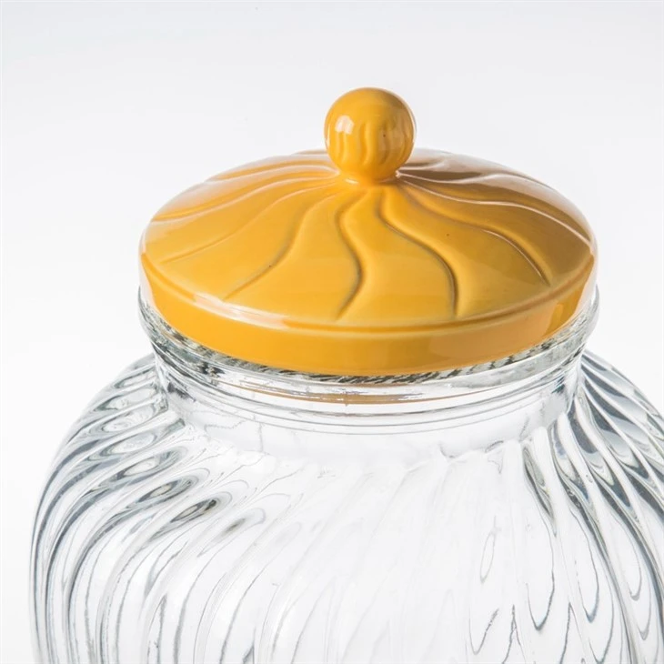 Glass Drinking Dispenser With Lid